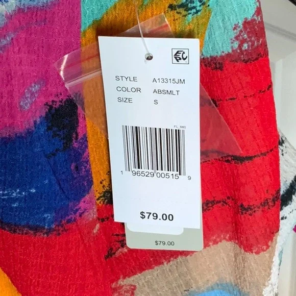 Colorful Abstract Button-Up Jacket - Picture 3 of 4